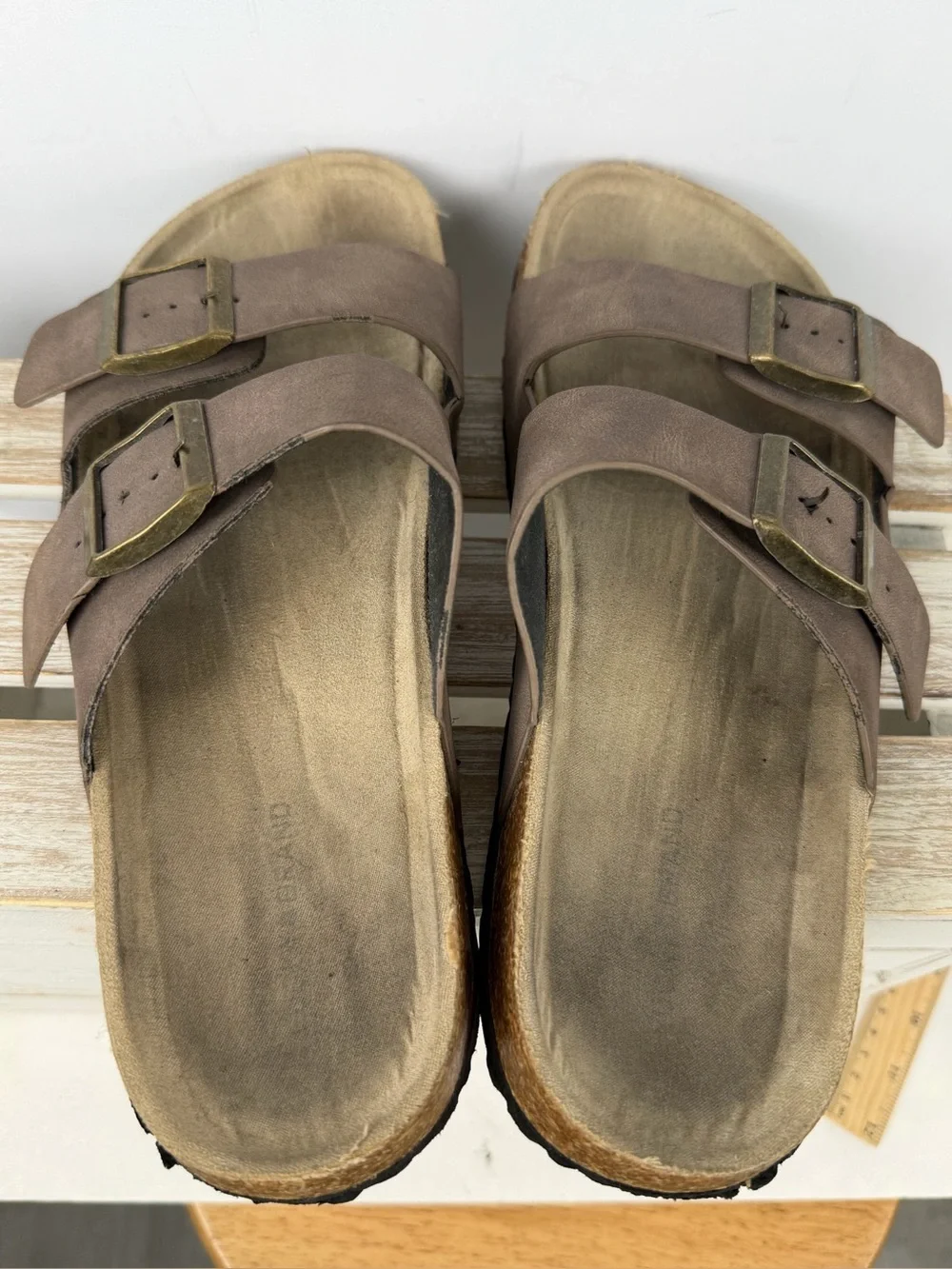 Lucky Brand Blanc M Mar Men’s Double strap slide sandals size 10M